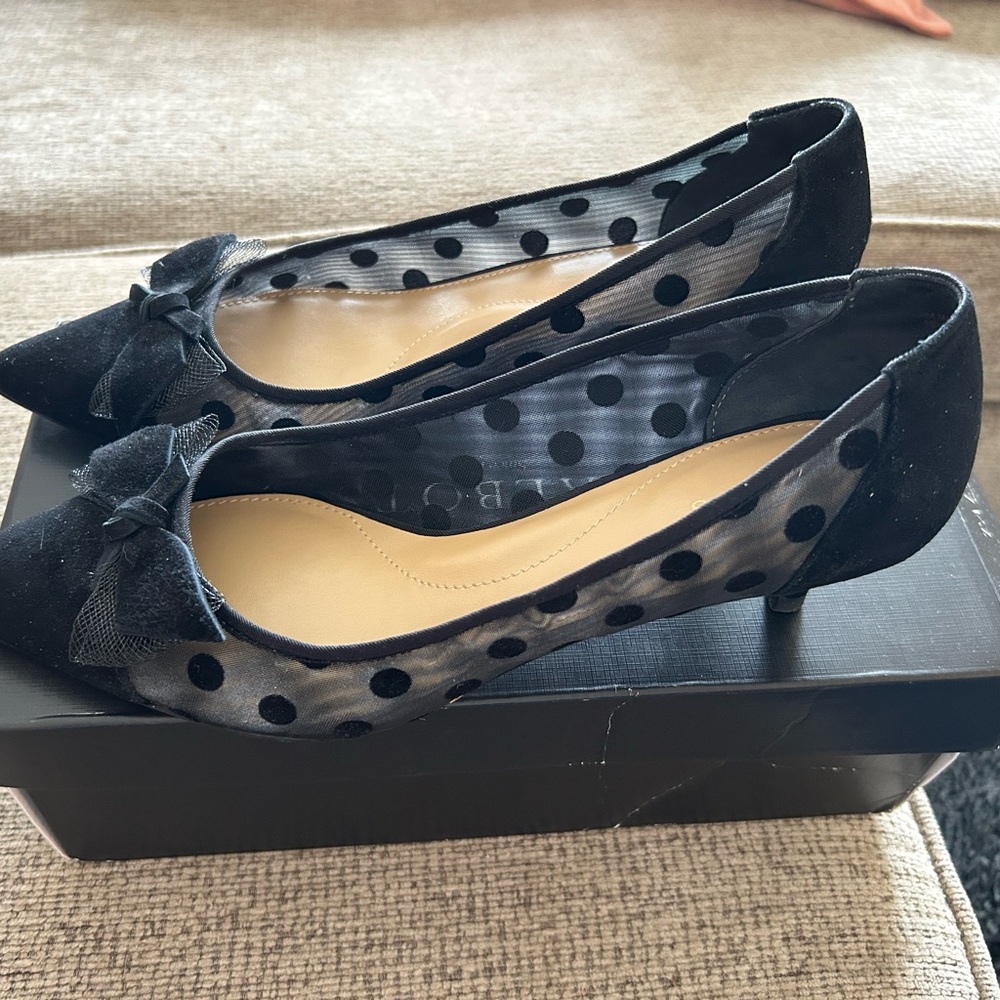 Talbots Elegant Black Polka Dot Women's Shoes